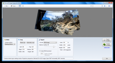 Microsoft Image Composite Editor - Videopanorama